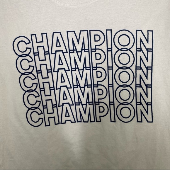 Champion T-Shirt White Blue Size S - Picture 3 of 6